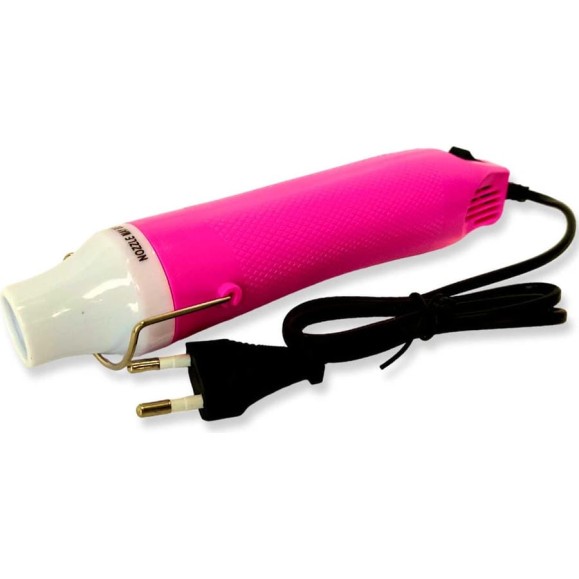 Фен для термоусадки Saros Polymer Мини, розовый 220V 88001