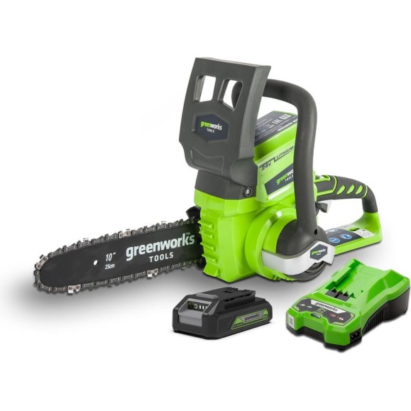 Аккумуляторная цепная пила GreenWorks G24CS25K2 24 В, 2 А*ч 2000007VA Аккумуляторная цепная пила GreenWorks G24CS25K2 24 В, 2 А*ч 2000007VA