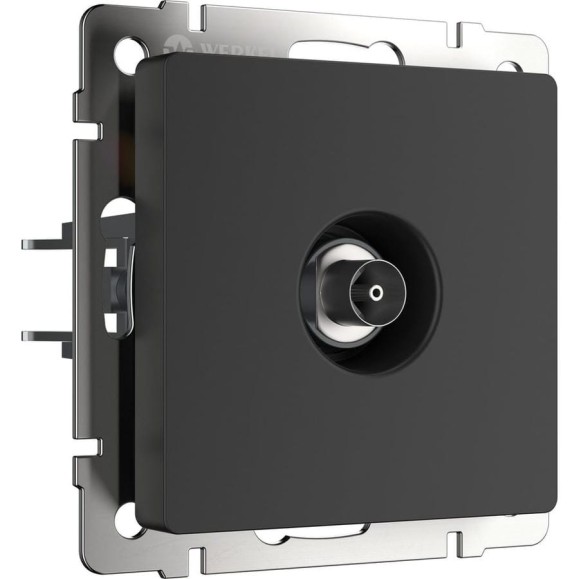 ТВ розетка WERKEL WL08 TV оконечная черный матовый a029881