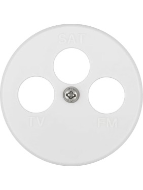 Накладка для розетки TV+FM+SAT LK Studio, 3 отверстия, белый, LK Vintage 885404-1 Накладка для розетки TV+FM+SAT LK Studio, 3 отверстия, белый, LK Vintage 885404-1
