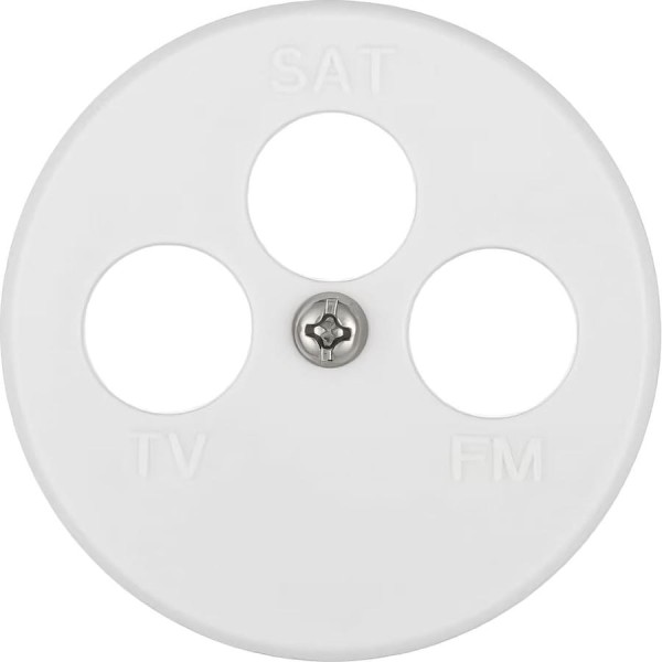Накладка для розетки TV+FM+SAT LK Studio, 3 отверстия, белый, LK Vintage 885404-1