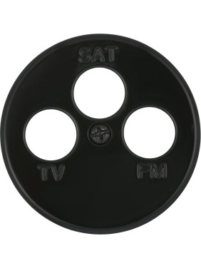 Накладка для розетки TV+FM+SAT LK Studio, 3 отверстия, черный, LK Vintage 885408-1 Накладка для розетки TV+FM+SAT LK Studio, 3 отверстия, черный, LK Vintage 885408-1