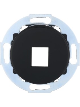 Накладка для телефонной розетки с суппортом LK Studio RJ-11 и RJ-45 без джека, черный LK Vintage 885508-0 Накладка для телефонной розетки с суппортом LK Studio RJ-11 и RJ-45 без джека, черный LK Vintage 885508-0