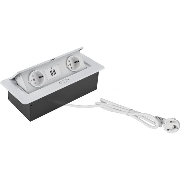 Розетка CACTUS CS-SOCKET-EU/USBA-WH для столешницы белый 1895581