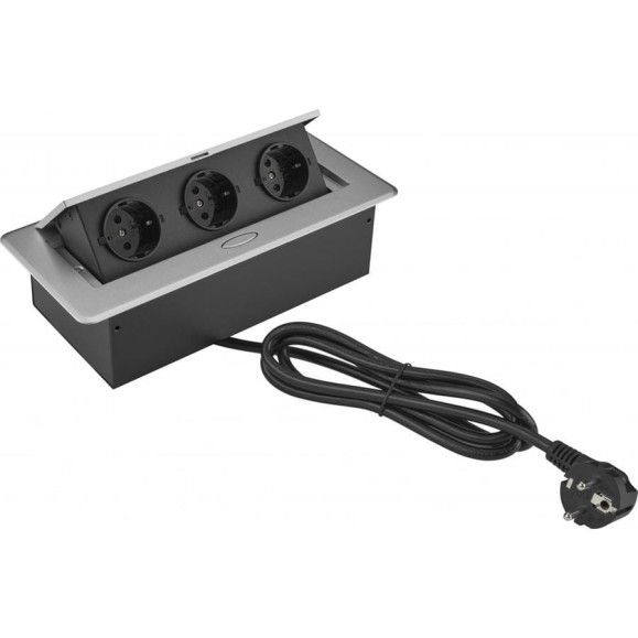 Розетка CACTUS CS-SOCKET-EU3-GYBK для столешницы серый (уп.:1шт) 1895579