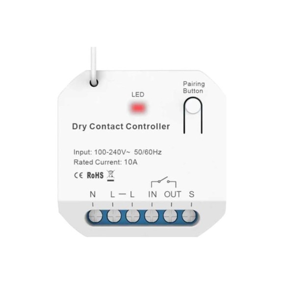 Умное реле GRITT сухой контакт Core 2.0 в подрозетник 1 линия 433 + WiFi 32106