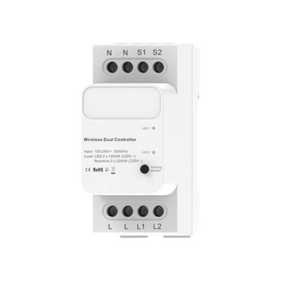 Умное реле GRITT Core 2.0 на Din-рейку 2 линии 433 + WiFi 32112
