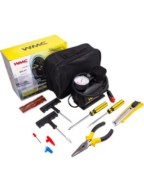 Компрессор автомобильный WMC TOOLS с набором инструментов 12V WMC-011(30200)