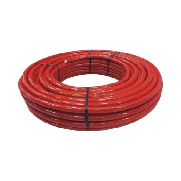 Труба металлопластиковая Imperial 16x2, Pert/Al/Pert, бухта 100 м, с красным уплотнителем 6 мм 771.16