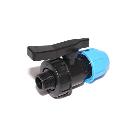 Шаровый кран компрессионный СВК ПНД нар. резьба 32x1 Н0000017818