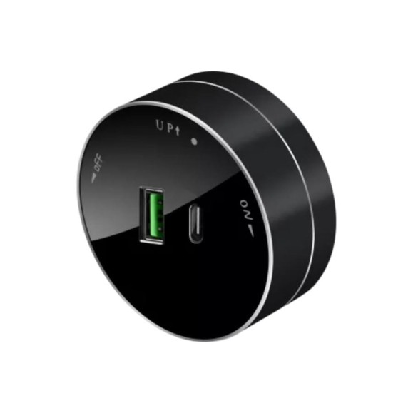 Розетка Systeme Electric MuitiTrack 2хUSB (тип А+С), 18Вт, 5В/3А, Антрацит MTK13003B Розетка Systeme Electric MuitiTrack 2хUSB (тип А+С), 18Вт, 5В/3А, Антрацит MTK13003B