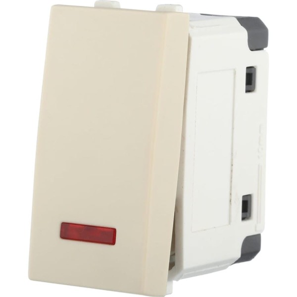 1-клавишный переключатель LK Studio с двух мест, с индикатором 45x22.5 (сх.6L) 16 A. 250 B, бежевый, LK45 850401-1