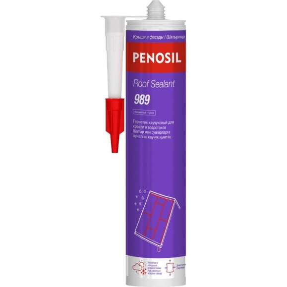 Герметик каучуковый для кровли и водостоков Penosil Roof Sealant 989 280 мл бесцветный H0003Z