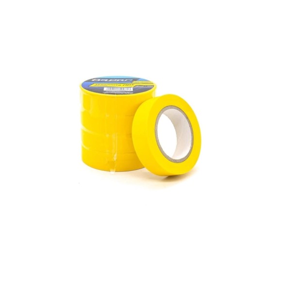 Изолента ВАРЯГ 15 мм, 10 м, желтая (150 мкр) в/с ПВХ (5/500) 003923
