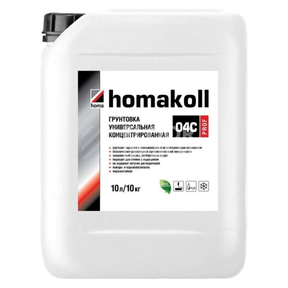 Грунтовка универсальная, концентрированная, пленкообразующая Homakoll 04 C Prof (концентрат) 10 кг 04с-10-19 Грунтовка универсальная, концентрированная, пленкообразующая Homakoll 04 C Prof (концентрат) 10 кг 04с-10-19