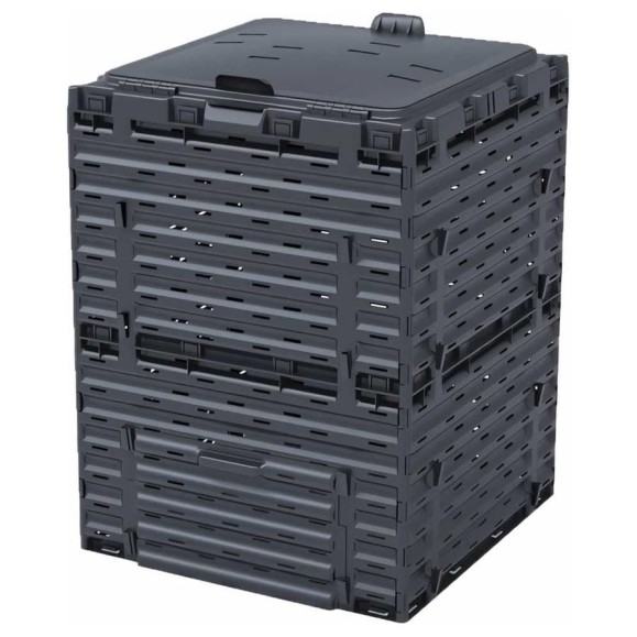 Компостер с крышкой Piteco 300 л, чёрный