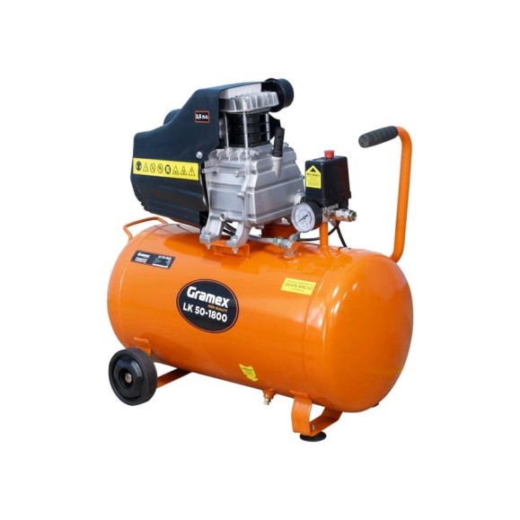 Воздушный компрессор Gramex LK 50-1800 238 л/мин, объем 50 л,1,8 кВт, 8 бар, 2850 об/мин (1/1) 020078 Воздушный компрессор Gramex LK 50-1800 238 л/мин, объем 50 л,1,8 кВт, 8 бар, 2850 об/мин (1/1) 020078