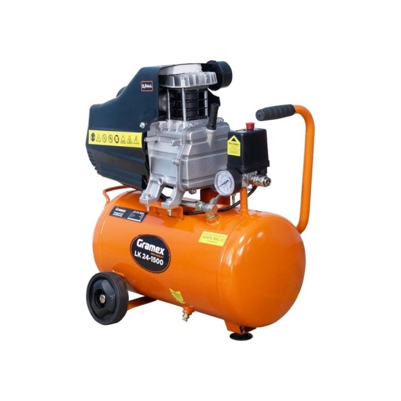 Воздушный компрессор Gramex LK 24-1500 230 л/мин, объем 24 л,1,5 кВт, 8 бар, 2850 об/мин (1/1) 020077 Воздушный компрессор Gramex LK 24-1500 230 л/мин, объем 24 л,1,5 кВт, 8 бар, 2850 об/мин (1/1) 020077