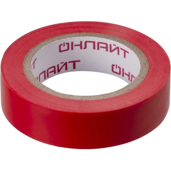 Изолента ОНЛАЙТ OIT-B15-10/R ПВХ, красная, Китай 61878