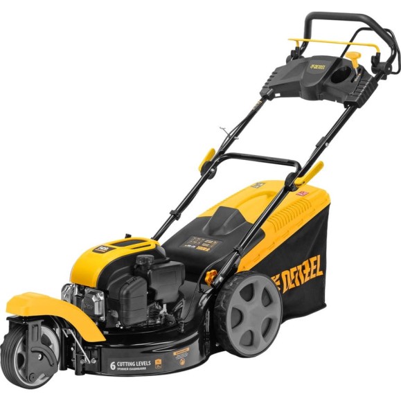 Бензиновая газонокосилка Denzel GLT-460SP-T, Trike 150 см3, 46 см, привод, панель, 60л 58810 Бензиновая газонокосилка Denzel GLT-460SP-T, Trike 150 см3, 46 см, привод, панель, 60л 58810