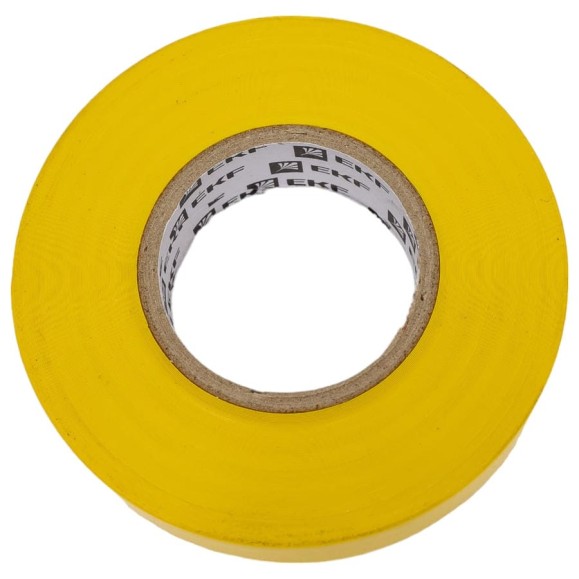 Изолента EKF 0,18x19 мм, 20 м, желтая plc-iz-a-y