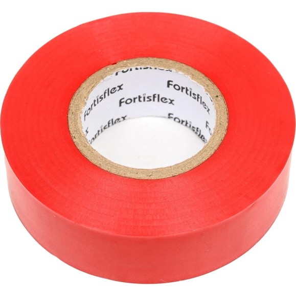 Изолента ПВХ Fortisflex 19x0.13 мм, 20 м, красный 90814
