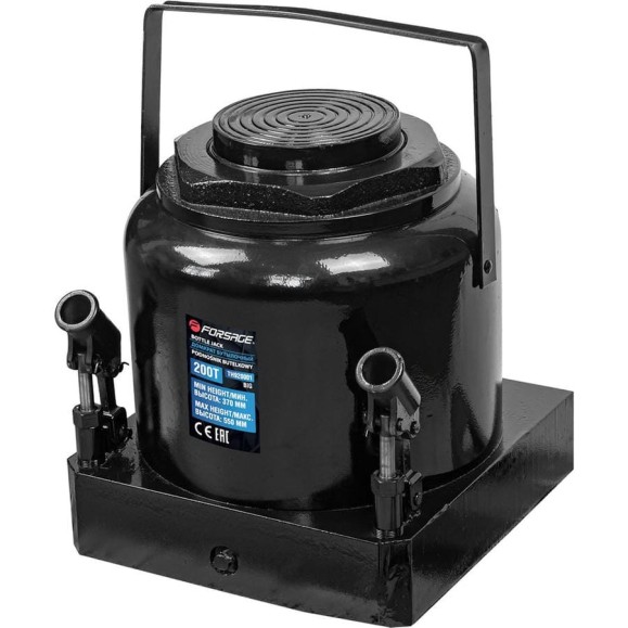 Бутылочный домкрат Forsage 200 т, h min-370 мм, h max-550 мм F-TH920001 BIG/из 2-х частей/(57206)