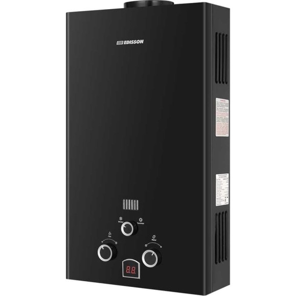 Водонагреватель газовый проточный бытовой Edisson E 20 D (Black) ЭдЭБ05000 Водонагреватель газовый проточный бытовой Edisson E 20 D (Black) ЭдЭБ05000