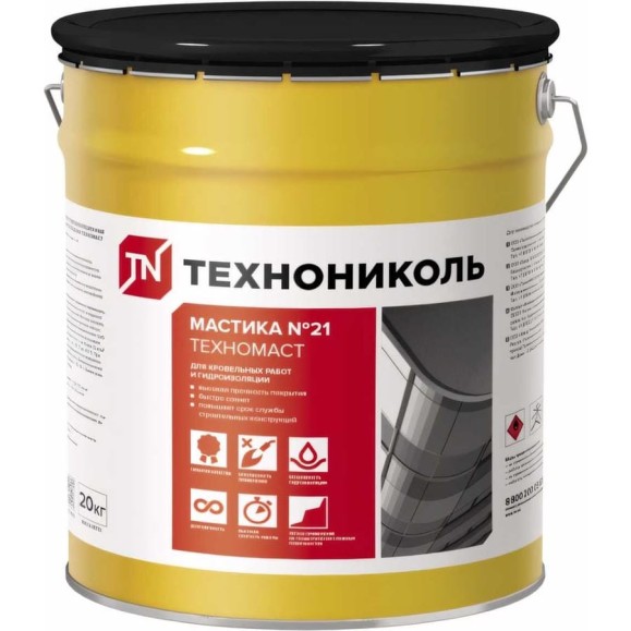 Кровельная мастика Технониколь №21 Техномаст, ведро 20 кг TN889465