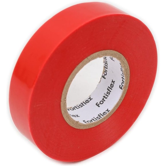 Изолента ПВХ Fortisflex 15x0.13 мм, 20 м, красный 90807