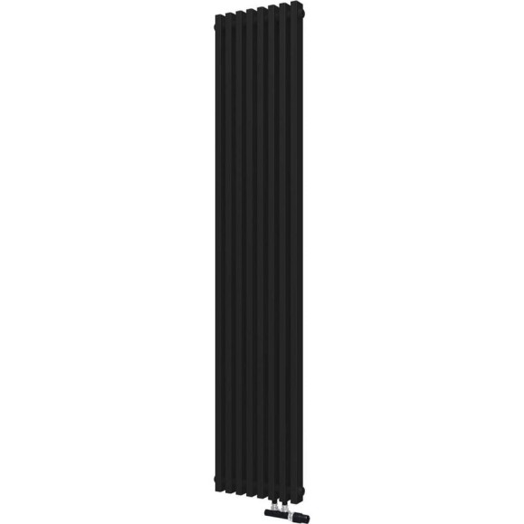 Радиатор КЗТО QUADRUM NEO 50 V 1750-8 R RAL1T103S9005 черный матовый муар QUDN50V17508RRAL1T103S9005