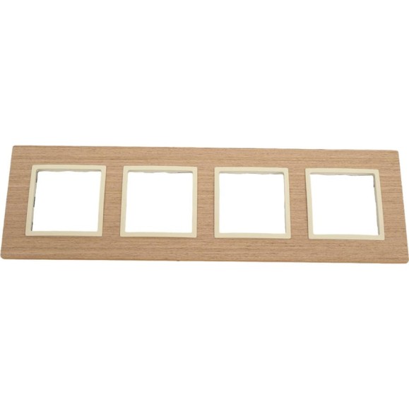 Рамка ЭРА 14530407 на 4 поста, дерево, Elegance, ясень+слоновая кость Б0034584 Рамка ЭРА 14530407 на 4 поста, дерево, Elegance, ясень+слоновая кость Б0034584