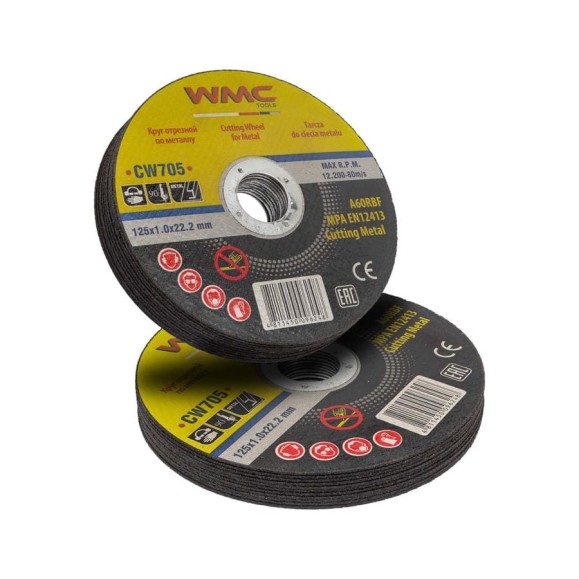 Круг отрезной 125x1.0x22.2 мм, 20 шт WMC TOOLS WMC-CW705/20 шт к-т/(59861) Круг отрезной 125x1.0x22.2 мм, 20 шт WMC TOOLS WMC-CW705/20 шт к-т/(59861)