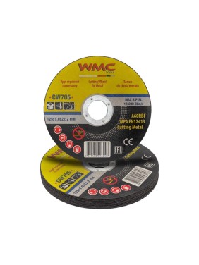 Круг отрезной 125x1.0x22.2 мм, 10 шт WMC TOOLS WMC-CW705/10 шт к-т/(59860)