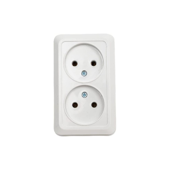 Двойная розетка IN HOME BOLLETO белая накладная 7102 4680005959822 Двойная розетка IN HOME BOLLETO белая накладная 7102 4680005959822