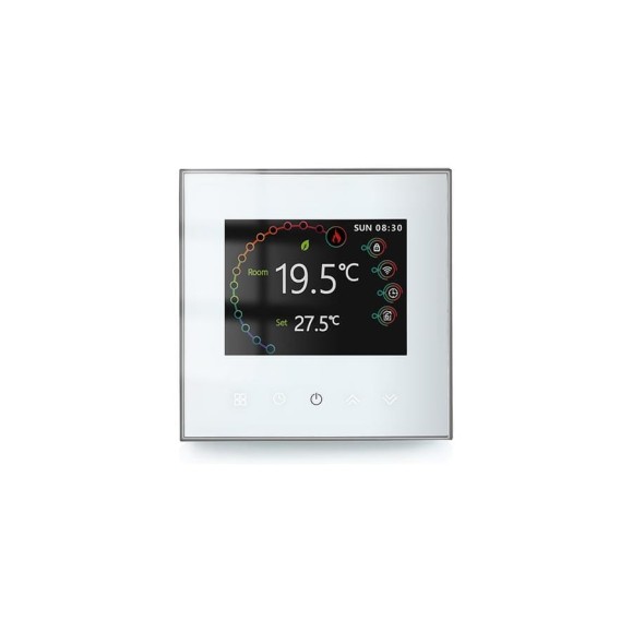 Термостат для теплого электрического пола umnoo 2002GBLW, Wifi, 16A (Beca), белый trw0041