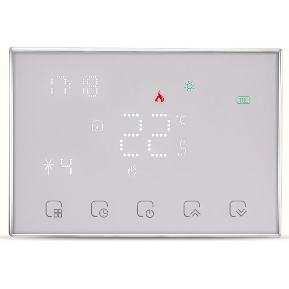Термостат для теплого водяного пола / бойлера umnoo 8000RF-GACW, Wifi, 3А/3A, белый trw0080