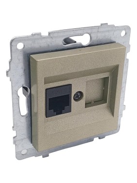 Механизм компьютерной розетки Ovivo 1-местн. (RJ45 CAT6), антрацит 600-000313-229