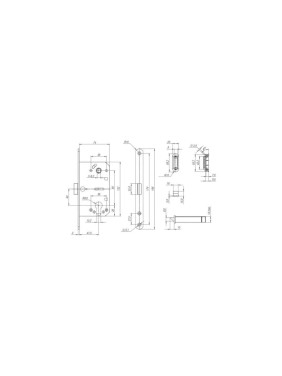 Корпус замка PUNTO ML85-50/BL AB (бронза) блистер 48811