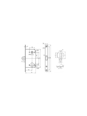 Корпус замка PUNTO PL85-50/BL GR (графит) 49231