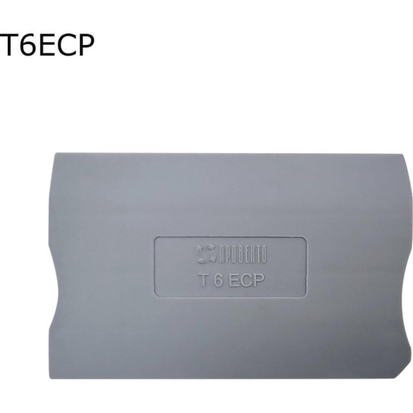 Крышка торцевая для 2-контактной push-in клеммы 6 мм2 Провенто серая, 50 шт T6ECP