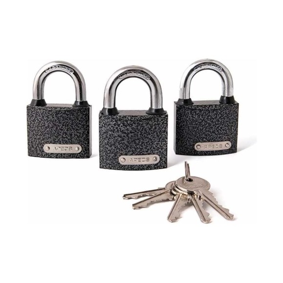 Навесные замки Apecs PD-01-50-Blister 3Locks+5Keys 28741 Навесные замки Apecs PD-01-50-Blister 3Locks+5Keys 28741