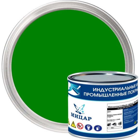 Эмаль Мицар ХВ-785 1,8 кг зелёный УТ000013794