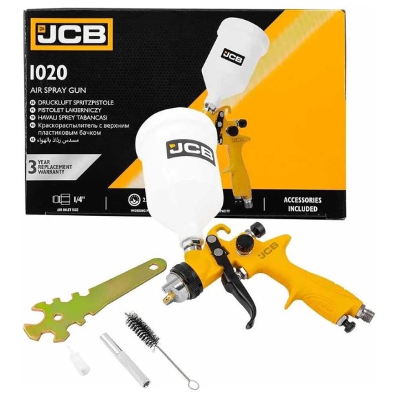 Краскораспылитель с верхним пластиковым бачком JCB 600мл JCB-H-887P-14V(59974)