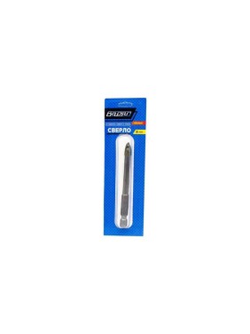 Сверло по керамике, кафелю и стеклу 8 мм, с четырьмя режущими лезвиями, шестигранный хвостовик ПРОФИ ВАРЯГ 018703