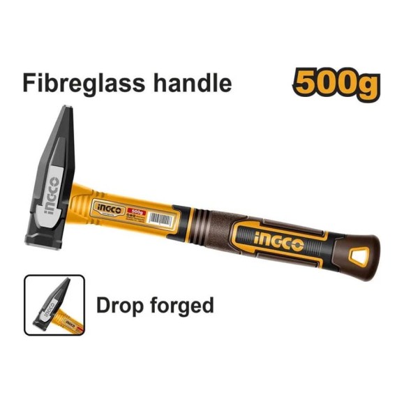Молоток машиниста INGCO 500г, ручка фибергласс, нескольз HMH82500 Молоток машиниста INGCO 500г, ручка фибергласс, нескольз HMH82500