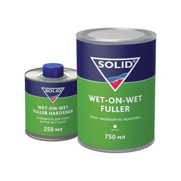 Грунт мокрый по мокрому SOLID CLASSIC WET-ON-WET FULLER WHITE (800+200мл.) 4+1, белый 8020.2082.03