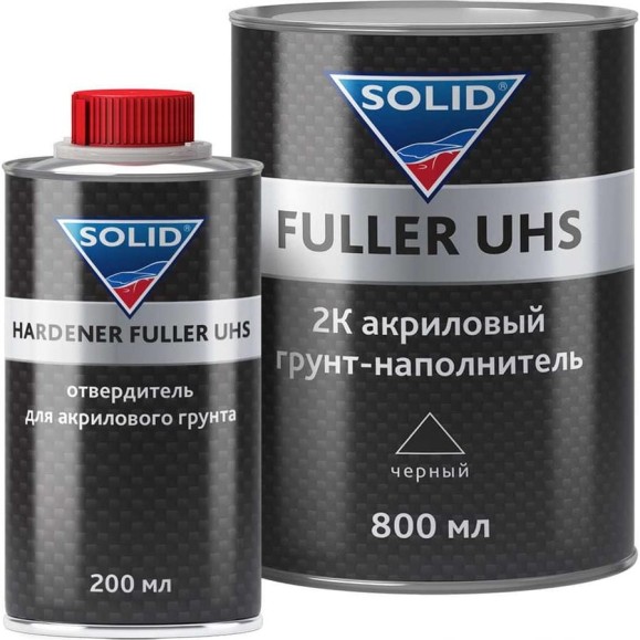 Акриловый грунт SOLID PROF FULLER UHS BLACK (800 + 200 мл) цвет: черный (в комплекте с отвердителем) 532.0804