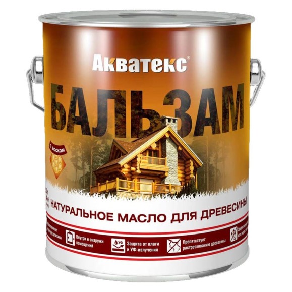 Натуральное масло для дерева АКВАТЕКС БАЛЬЗАМ матовое, палисандр, 2.2 л 260528 Натуральное масло для дерева АКВАТЕКС БАЛЬЗАМ матовое, палисандр, 2.2 л 260528