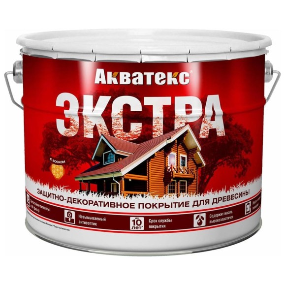 Защитно-декоративное покрытие для дерева АКВАТЕКС ЭКСТРА полуглянцевое, палисандр, 9 л 259788 Защитно-декоративное покрытие для дерева АКВАТЕКС ЭКСТРА полуглянцевое, палисандр, 9 л 259788